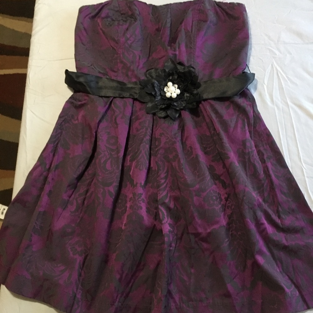 Purple and Black Cocktail Dress